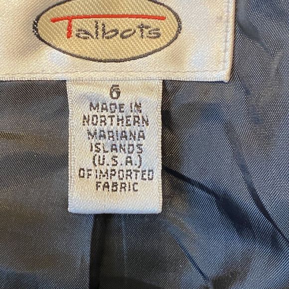 Talbots‎ Womens Three Button Lined Blazer Black Size 6 Italian Fabric - Picture 6 of 11
